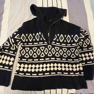Navy and White J Crew Women’s Sweater